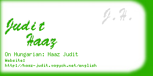 judit haaz business card